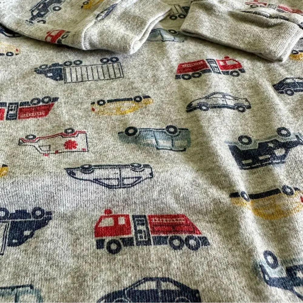 Carter's Gray One Piece with Colorful Vehicle Print Size 6 Months (371)